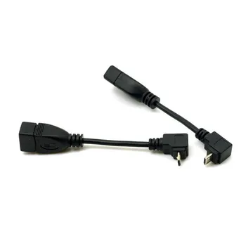 

10PCS/90 Degree Up & Down Right Angled Connector Micro USB 2.0 Male to USB 2.0 Female OTG Cable Adapter 10cm for USB flash disk