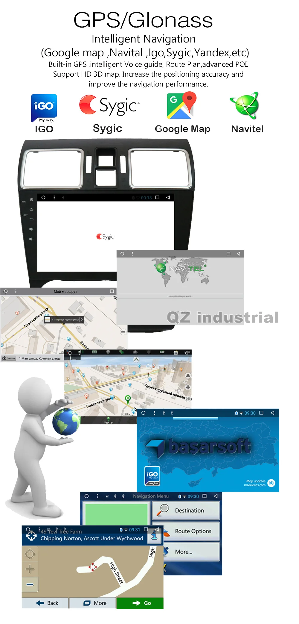 Cheap QZ industrial HD 9inch Android T3 8.1 for Forester XV 2017 Car DVD Player With Canbus 3G 4G GPS WIFI Navi Radio Stereo RDS Map 12