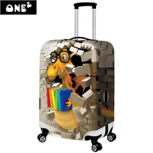 2015 Newest FOR U DESIGNS Black and Colorful Tetris Travel Luggage Bag Trolley Suitcase Cover Protective Cloth 26″-30″