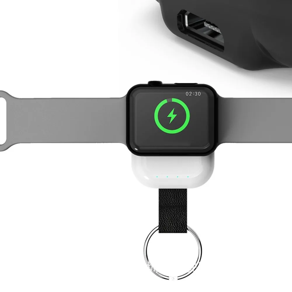 

Portable Keychain Watch Wireless Charger Key Ring Charging Dock Stand For Apple Watch 1 2 3 4