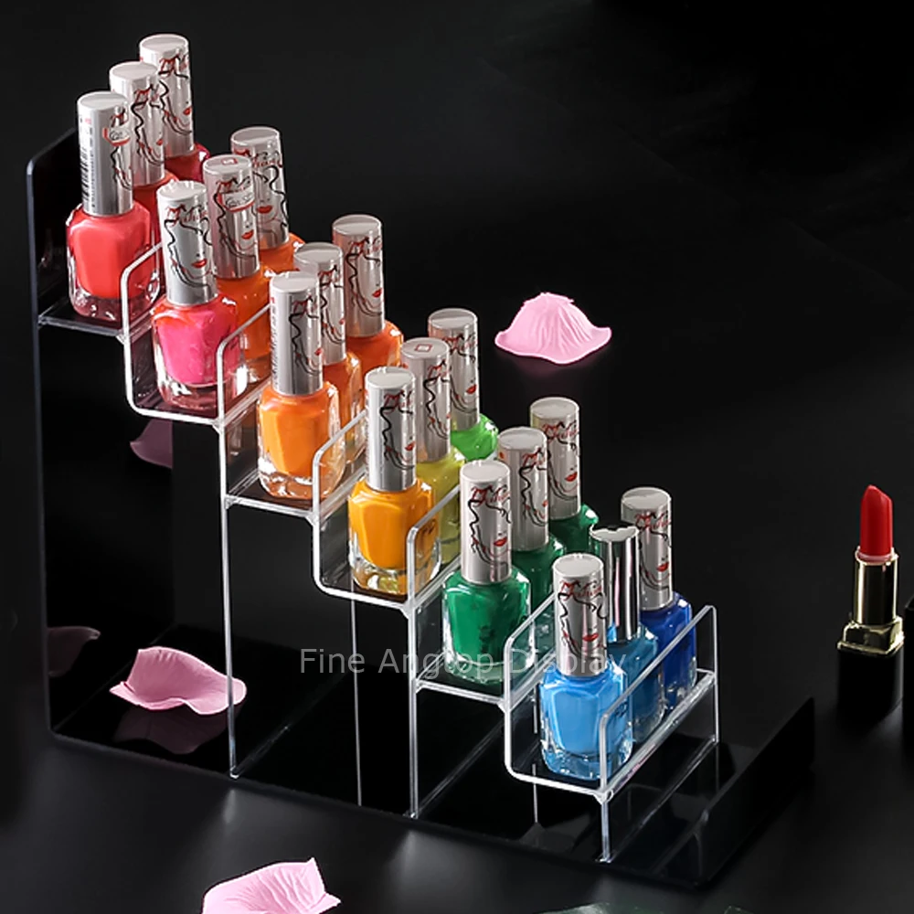 

New 7 Tiers Acrylic Nail polish bottle holder mobile phone stand clutch bag wallet display jewelry stand riser
