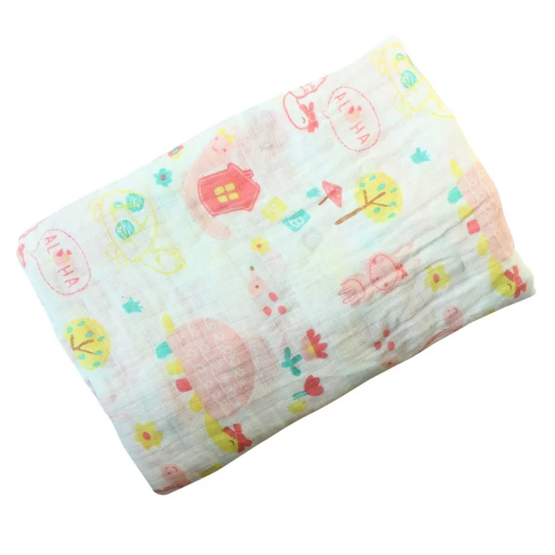 Весна Хлопковое одеяло для малышей с рисунком лисы принт младенческой муслин Пеленка, новорожденный Детские принадлежности Одеяло s фотографии - Цвет: A5