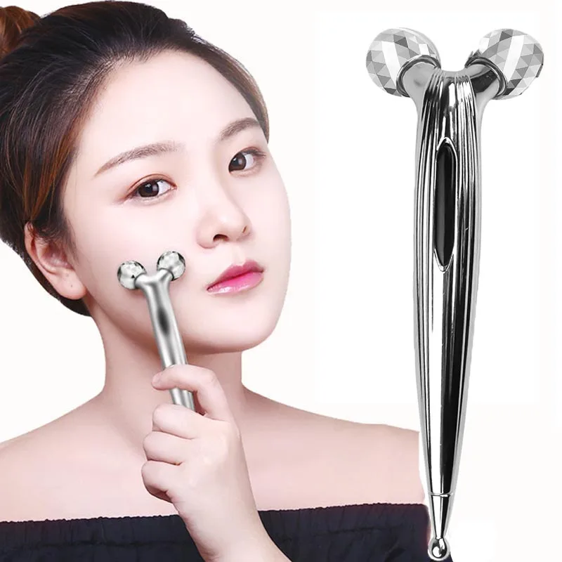 

Y-Shape 3D Face Roller Beauty Facial Massager 360 Rotate Lift Wrinkle Remover Facial Massage Relaxation Tool for Dropshipping