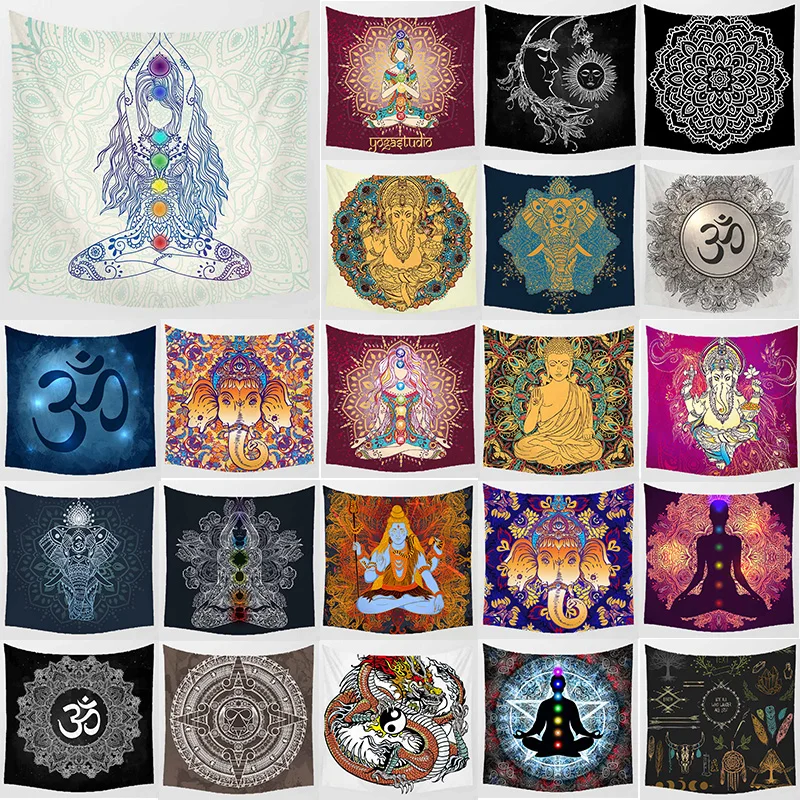 

Unicorn yoga wall hanging tapestry home decoration wall art tapestry bedroom big square tapestry size 1750mm*1750mm