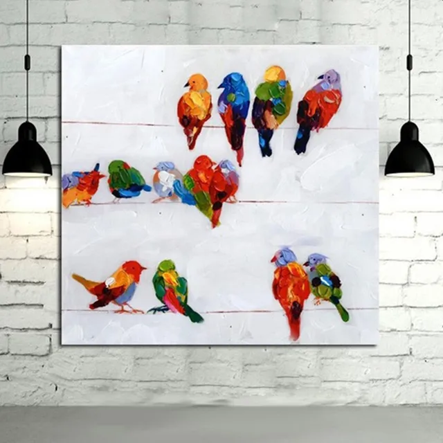large knife wall art pictures handpainted colorful animal oil