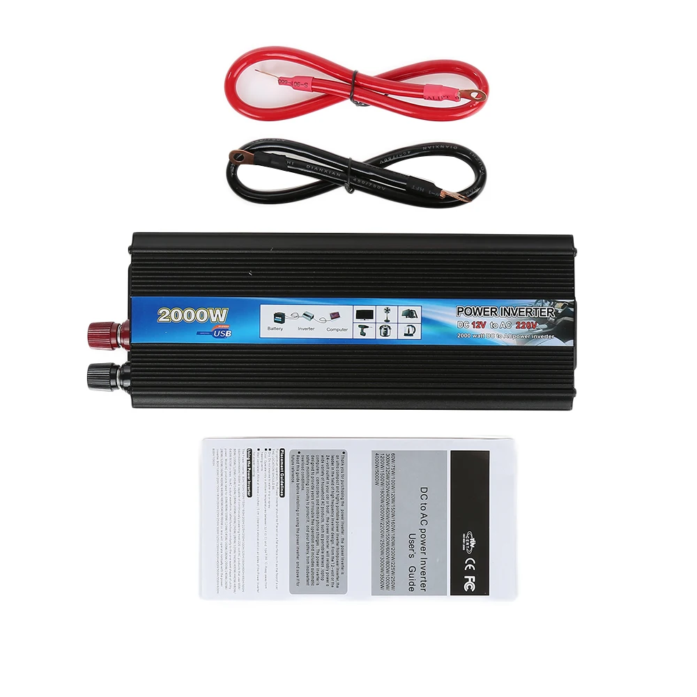 Power Inverter With terminal wire Modified Sine Wave DC 12V to AC 220V Peak Solar Car Converter HWC | Автомобили и мотоциклы