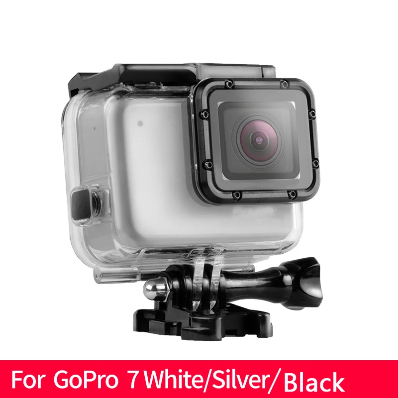 Водонепроницаемый чехол с сенсорным экраном для GoPro Hero 7 Black Go Pro Hero7 серебристый/белый защитный чехол для камеры аксессуары для крепления