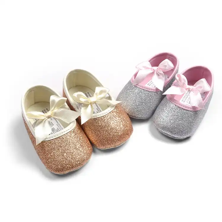 gold sparkle baby shoes
