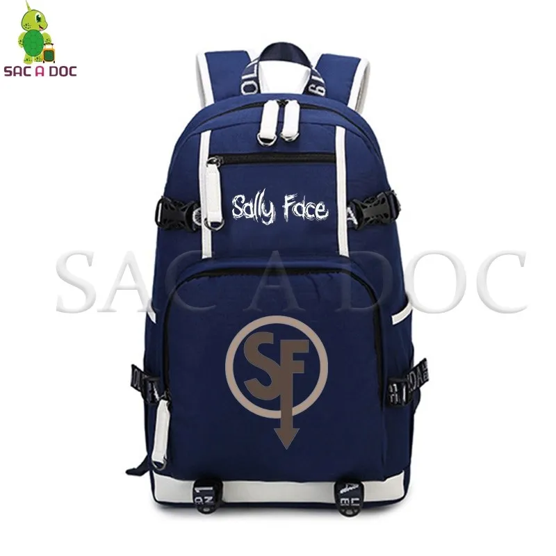 Sally Face, мультяшный рюкзак, подростковые школьные сумки, Большой Вместительный рюкзак для женщин и мужчин, рюкзак для ноутбука, повседневные дорожные сумки