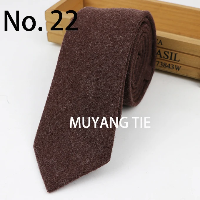 New Style Wool Viscose Tie 7cm Ties Fluffy Solid Color Corbata Slim Striped Necktie Cravat Clothing Accessories Warm Dot Ties