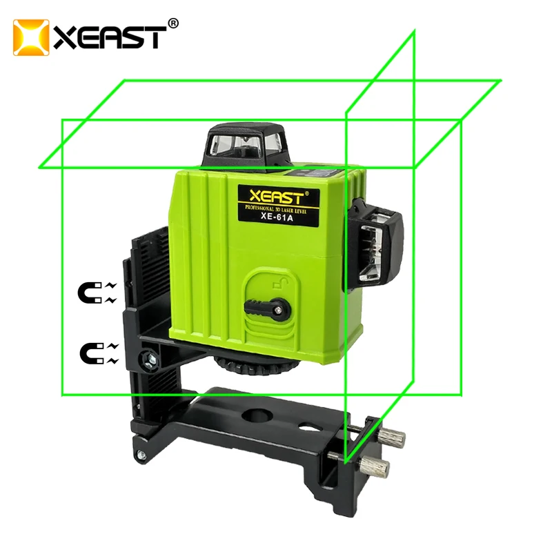 

[24 hour delivery] XEAST XE-61A 12 line laser level 360 Self-leveling Cross Line 3D Laser Level Green Beam pk fukuda 3d