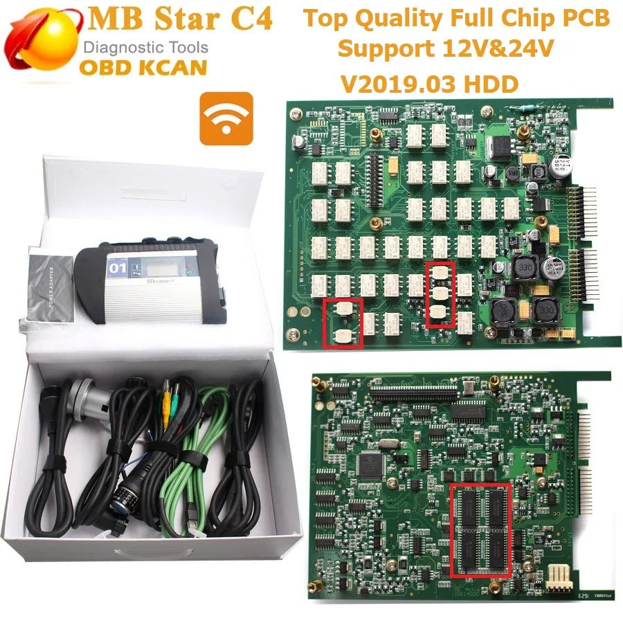 Высокое Качество Mb Star C4 SD соединиться с HDD 12/2019V mb star c4 Xentry/DTS/Vediamo полный чип материнская плата печатная плата