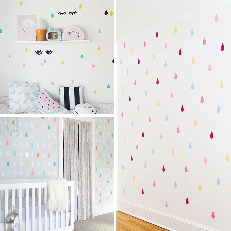 Small Raindrop Wall Sticker For Kids Room