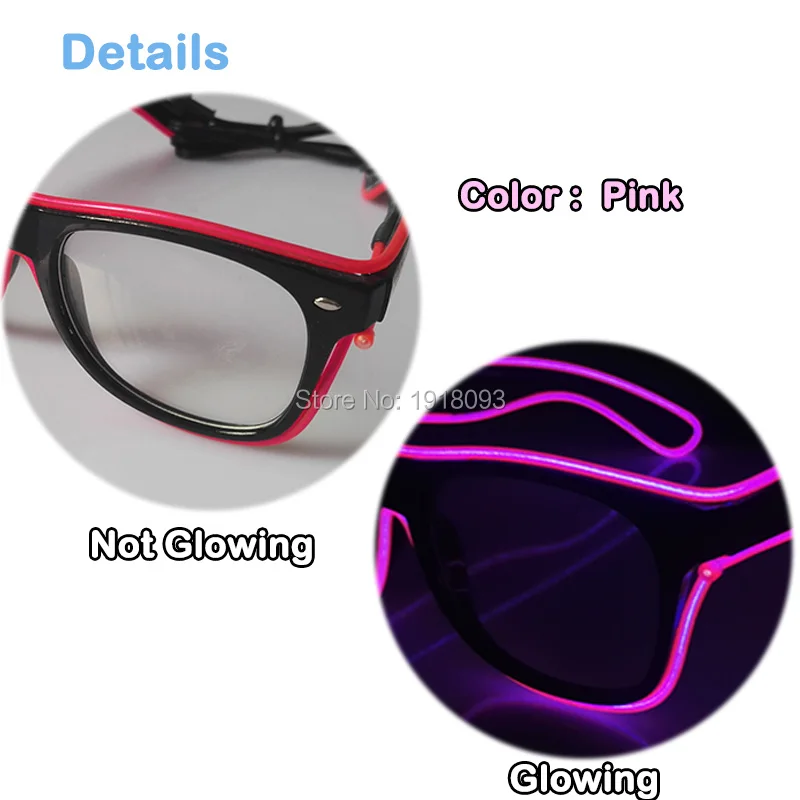 Новейшая мода 5 стиль двойной цвет гибкий электрический провод для освещения очки с подсветкой, светодиодной, неоновой для вечерние поставки