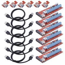 6 Sets 15 Pin PCI E Express 1x To 16x Extend Cord For font b BTC