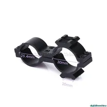 Алюминиевая тактическая 25,4 мм 30 мм двойное кольцо Рамка для фонарика трубка прицел Крепление подходит 20 мм Боковой Вивер рельс для охотничьей винтовки точка прицела