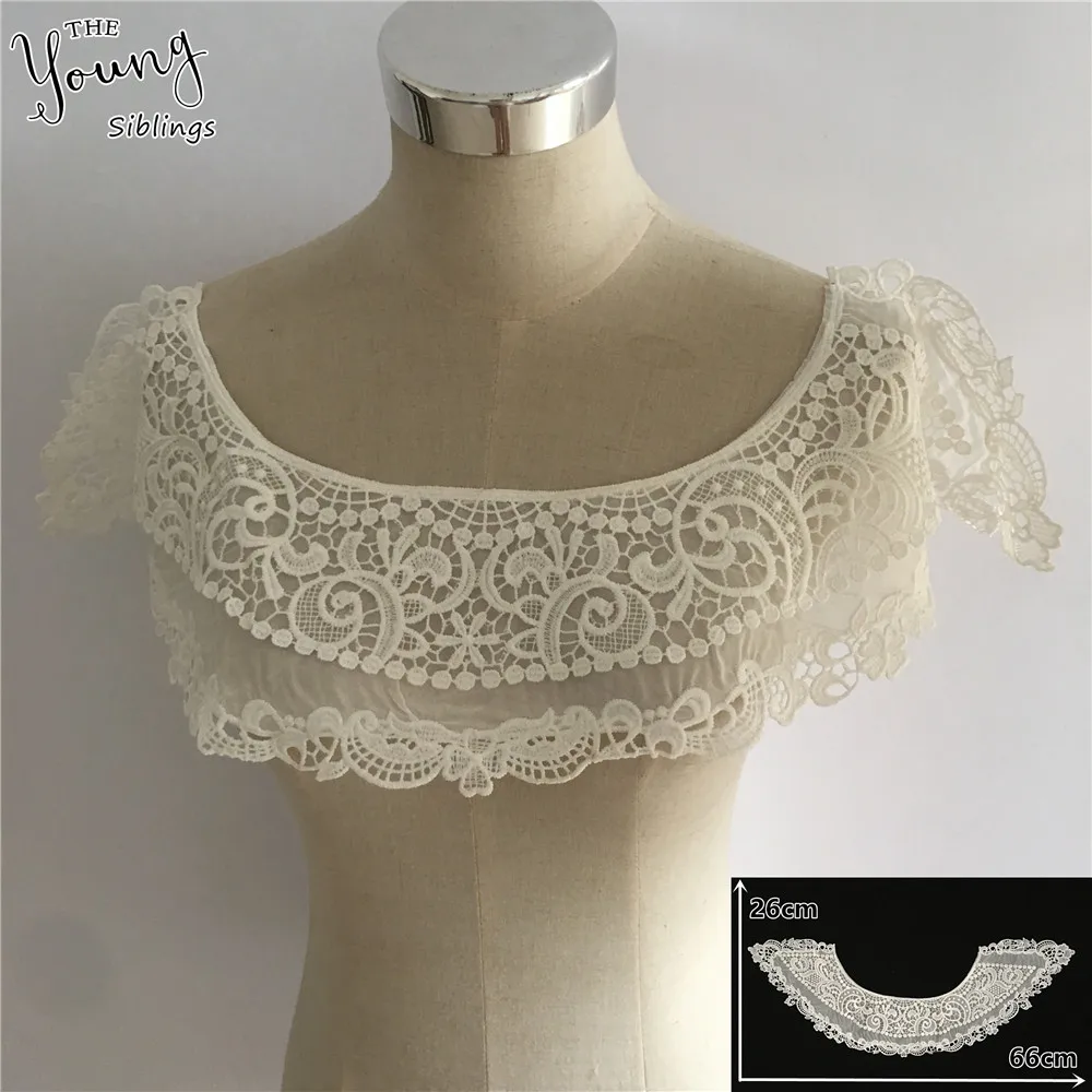 

New arrive Embroidery Lace collar Organza Hollow out Applique DIY Trim Sewing Lace Neckline Fabric Clothing Accessories YL1716