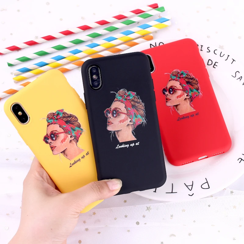 

Girls Gang Fun Fashion Cute Soft Matte Silicone Matte Case Fundas Coque Cover For iPhone 11 Pro 6 6S 5 8 8Plus X XS Max 7 7Plus