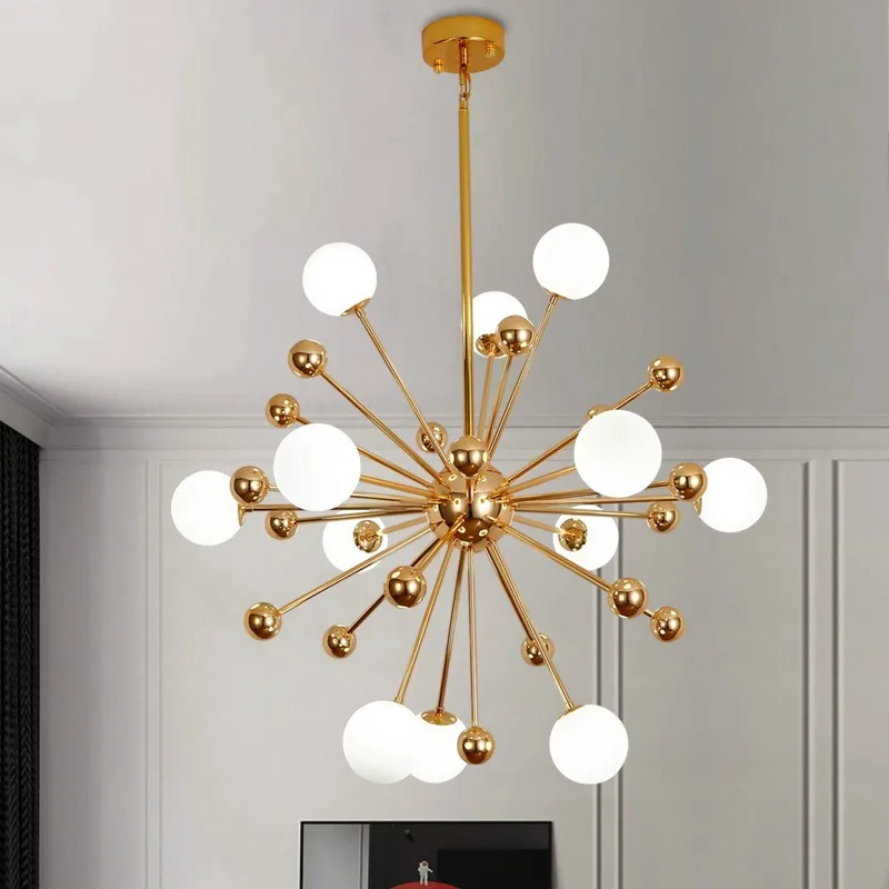 Preise Molekül kronleuchter Lampe Küche Restaurant Esszimmer Glas Ball kronleuchter Gold acryl sputnik kronleuchter leuchten
