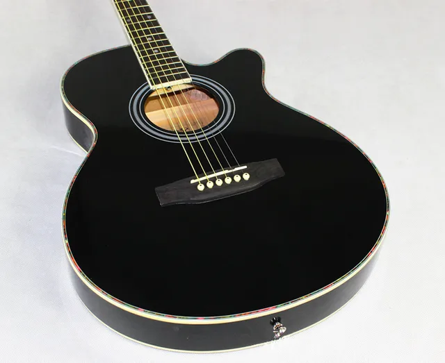 Best price at $132 Cheap 2016 NEW guitars 40-14 40 inch high quality Acoustic Guitar Rosewood Fingerboard guitarra with guitar strings