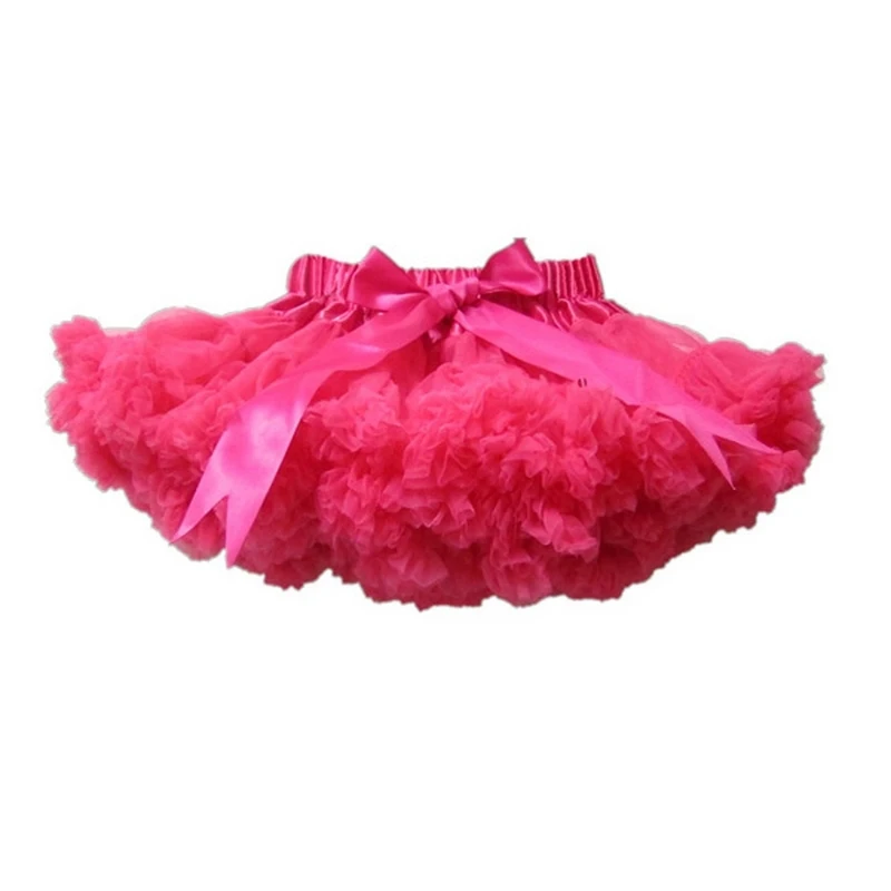 2 шт., экстра-пушистый мини-юбка для девочек и взрослых, Женская мини-юбка-пачка, 2 слоя с подкладкой, праздничная одежда для танцев, тюль для нижней юбки, юбка - Цвет: hoy pink