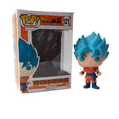 Funko pop Amine Dragon Ball PORUNGA SUPER SAIYAN GOKU Golden Frieza GREAT VEGETA Виниловая фигурка Коллекционная модель с коробкой - Цвет: 121 GOKU BLUE