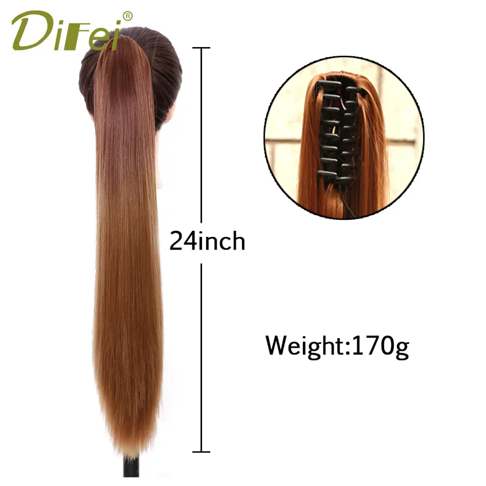 DIFEI 2019 New Ponytail Synthetic High Temperature Fiber Long Fake Hair Pieces Drawstring Ponytail Extensions for Women