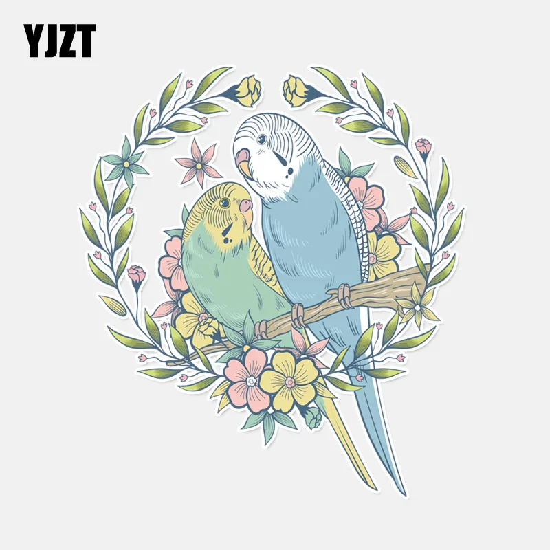 

YJZT 12.4*13.9CM Pretty Macaw Parrot PVC Decor Car Sticker High Quality Personalized 11A0109