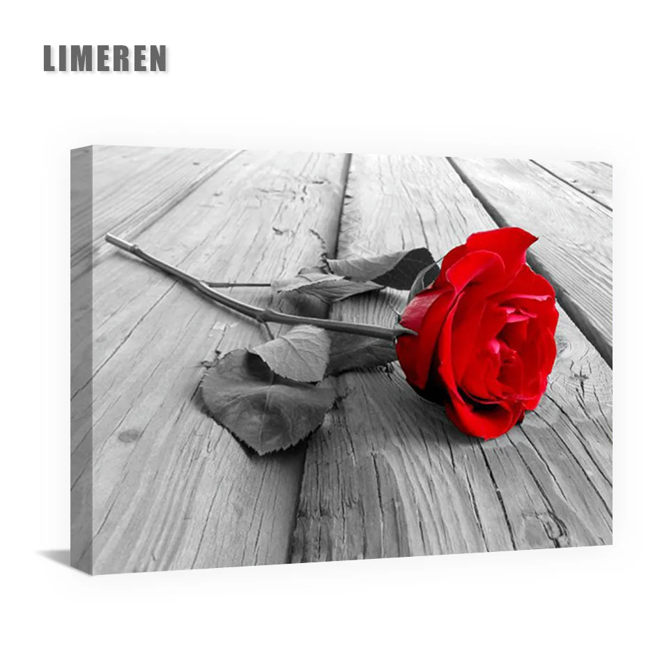 

Unframed Rose Flower DIY Coloring By Number Modular Picture Canvas Acrylic Painting By Numbers For Adults Unique Gift Home Decor