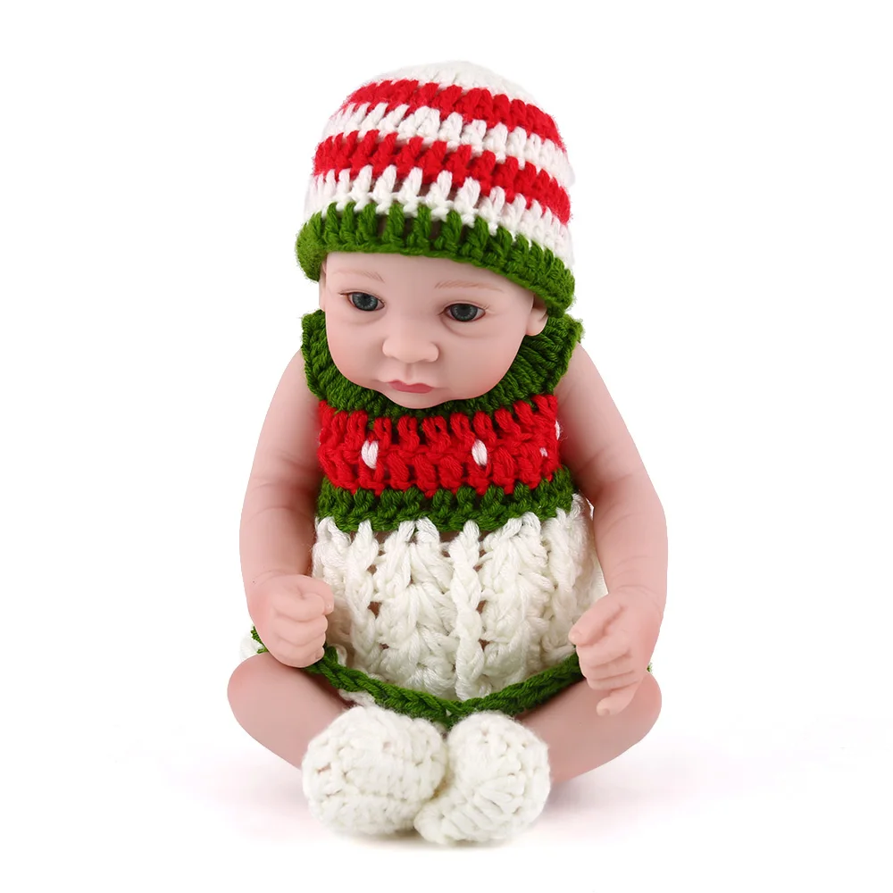 

NPKDOLL 10 inch 25cm Full Silicone Reborn Baby Doll Handmade Real Doll Lifelike Realistic Kids Reborn Babies Girl Bathe Toys Gif