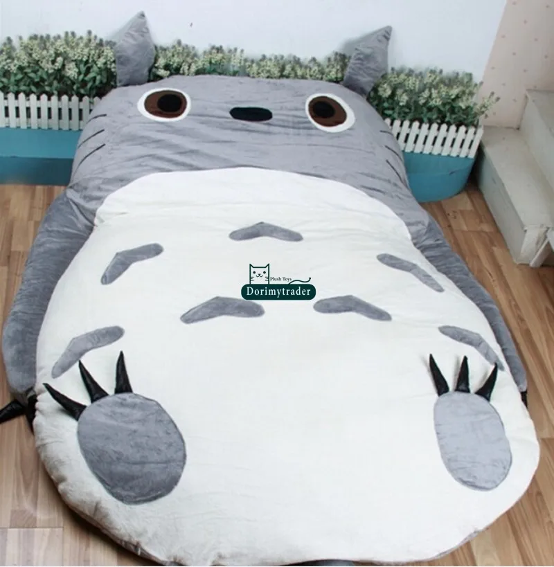 Dorimytrader 200cm X 160cm Huge Soft Plush  Cartoon Anime Totoro Bed Tatami Mattess Sofa Kids Play and Sleeping Carpet Present DY6327(34)