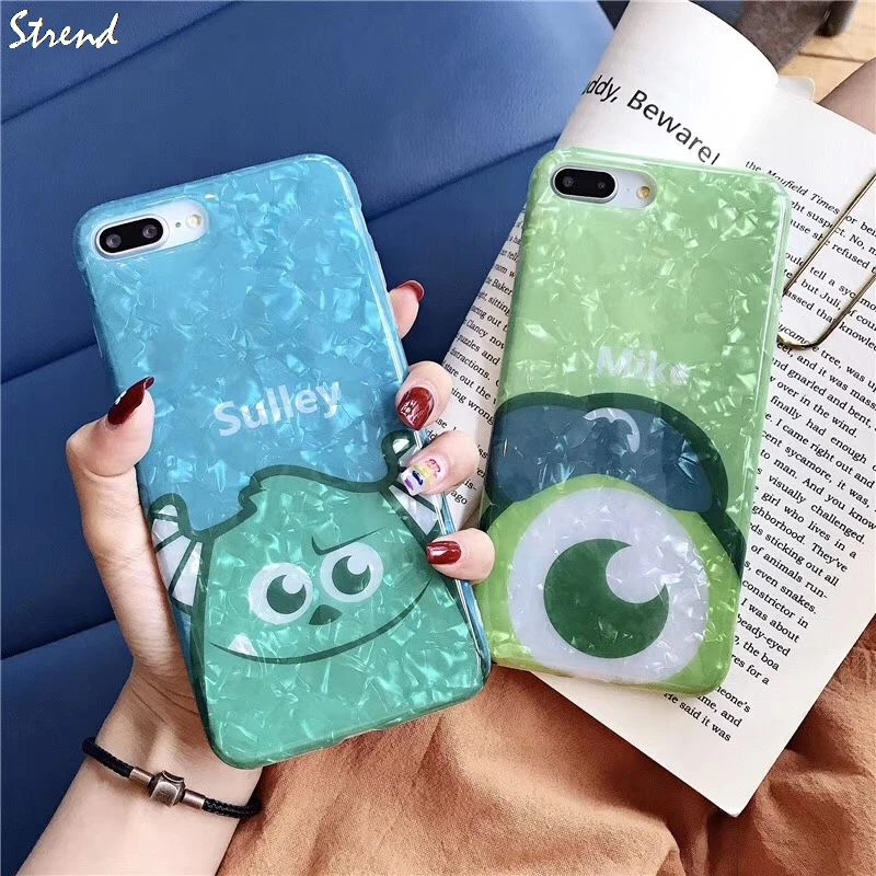 

Diamond shell case for iphone 7 8 6 6s Plus X XS Max Xr cover for Samsung Galaxy S8 S9 S10 PLUS Note 8 9 Toy Story Sulley Alien
