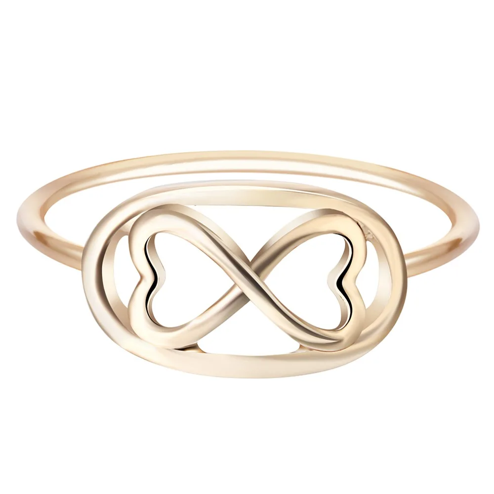 Kinitial Newest Infinite 8 Shaped Knot Rings Friendship Infinity Ring