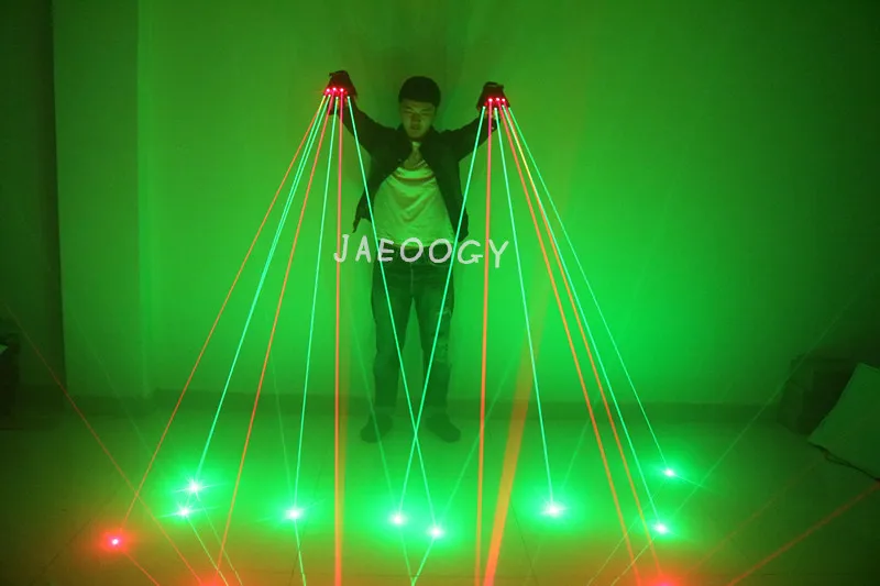 Индивидуальные Высококачественные зеленые красные лазерные перчатки, осветительная аппаратура для ночного клуба светодиодный Очки перчатки для сцены вечерние флуоресцентные реквизиты