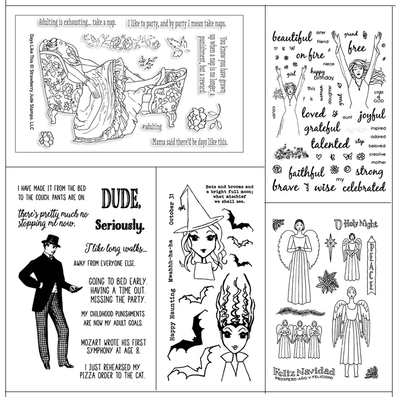 

Gentlemen and princesse Transparent Clear Stamps For DIY Scrapbooking Album Card Making DIY Decoration Making Emobssing Stencil
