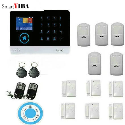 SmartYIBA WIFI GSM GPRS Wireless Home Alarm System Wireless PIR Sensor Door Sensor Security Alarm System APP remote Control SmartYIBA WIFI GSM GPRS Wireless Home Alarm System Wireless PIR Sensor Door Sensor Security Alarm System APP remote Control