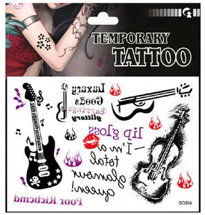 4 Mixed/Lot Kid'S Tattoos Letter Jewelry Tattoo Sticker Body Paint Red