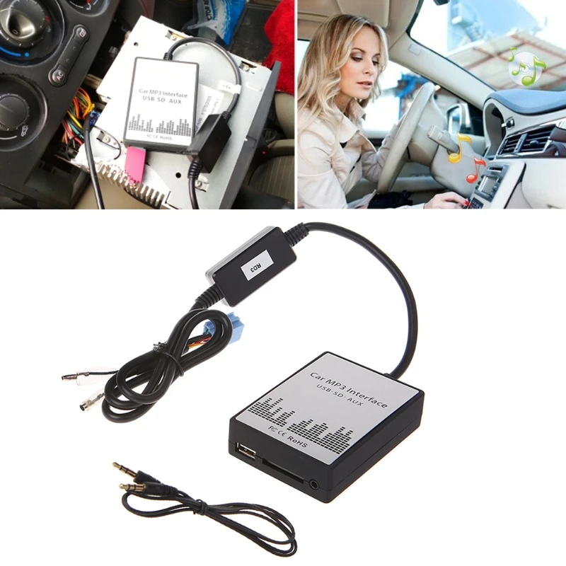 USB SD AUX Автомобильный MP3 музыкальный интерфейс Автомобильный плеер адаптер CD машина замена для peugeot 106 206 RD3 Citroen C3 C4 C5 8PIN