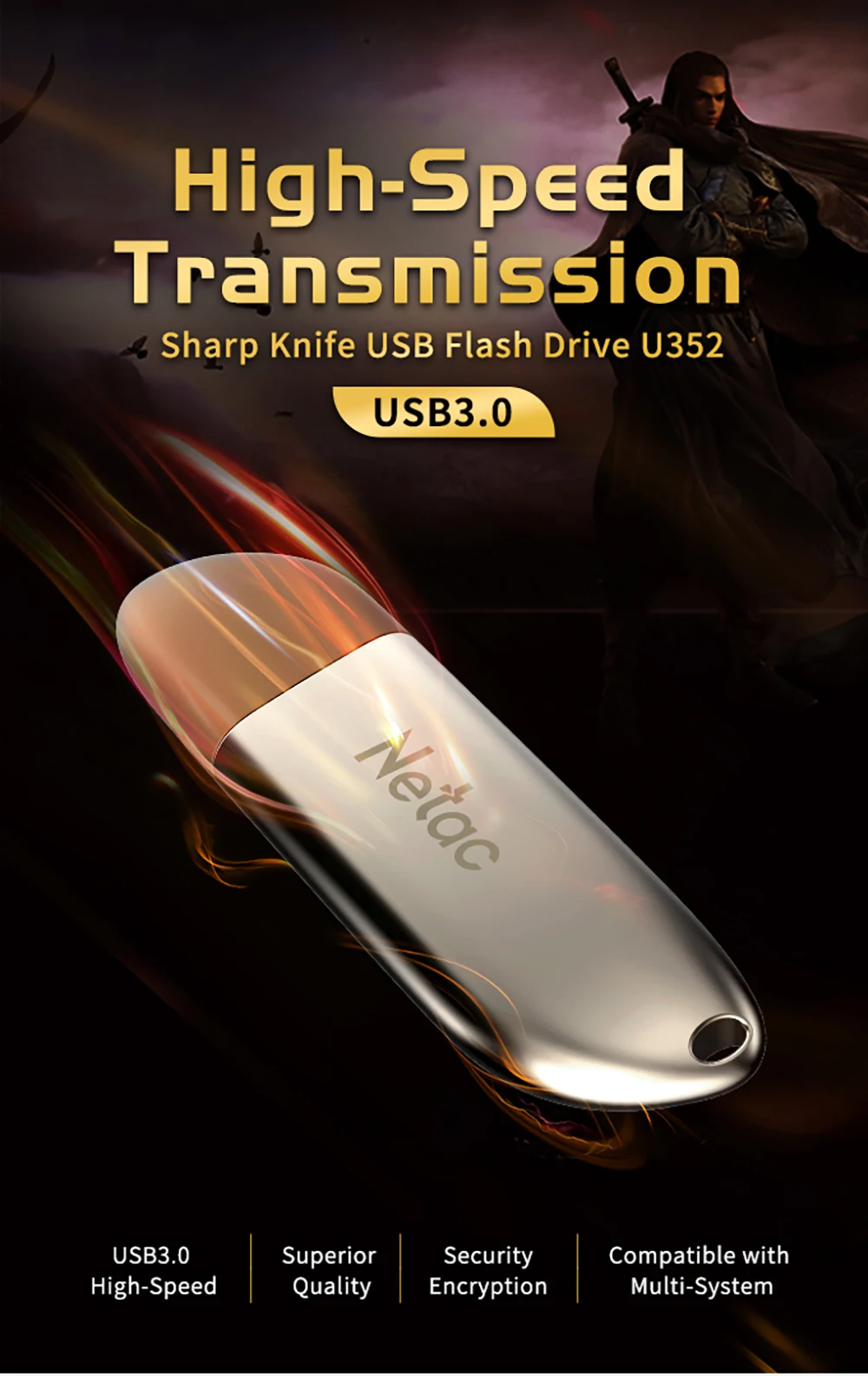 Новый Usb флешка USB 3,0 для 16 ГБ/ГБ 32 ГБ/64 ГБ/128 Гб флешки Высокое скорость посылка Netac U352