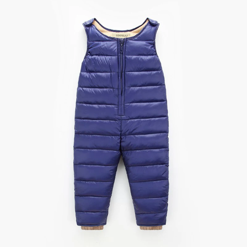 COOTELILI  65-105cm Winter Down Baby Boy Pants Overalls Baby Girls Clothes Thicken Warm  Long Trousers Kids Pants  (7)