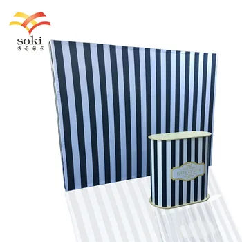 

8ft*8ft tension fabric display pop up banner stand and promotion tableTrade show counter display custom design printed