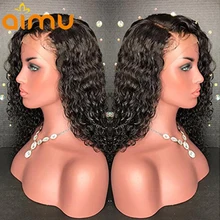 13x6 Синтетические волосы на кружеве парик 250 плотность Синтетические волосы на кружеве человеческих волос парики с волосами младенца глубокая волна длинные вьющиеся парик из натуральных волос Для чернокожих Для женщин