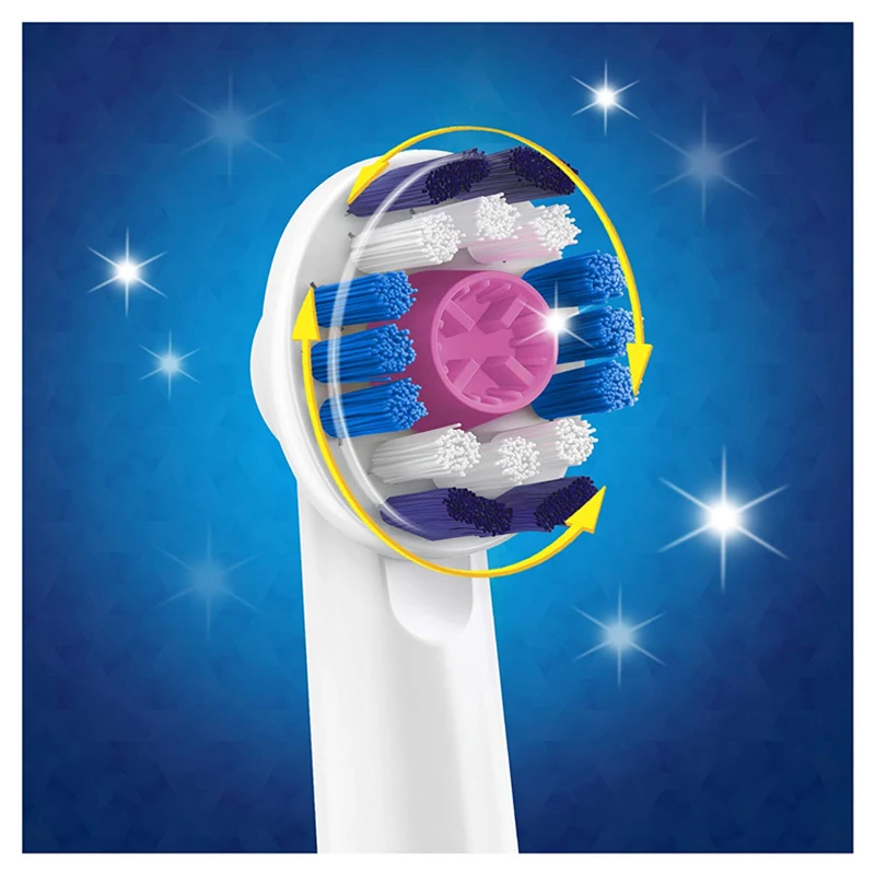 Сменные насадки Oral B EB18 белые 3d головки для быстрой отбеливания зубов удаление