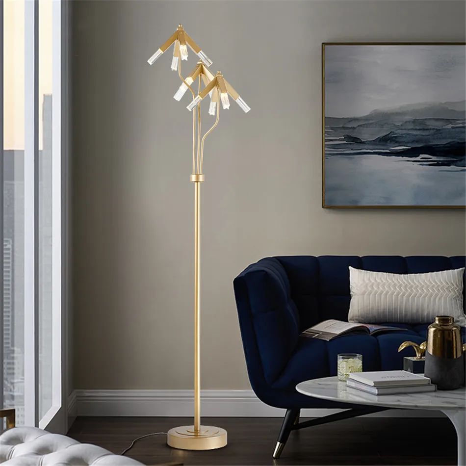 

Modern Standing Lamp Loft Dining Room Reading Standing Lampshade Deco Salon Metal Floor Lamps for Living Room Study Art Standing