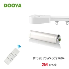 Dooya Super Silent система рельсов для штор, DT52E 75 Вт+ 2 м или менее трек+ DC2760, RF433 пульт дистанционного управления, работа с Broadlink Rm pro