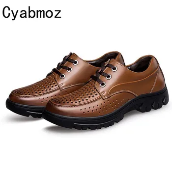 

2018 Cyabmoz Brand Summer Luxury Men Casual Shoes Fashion Lace-up Breathable Hole Hollow Big Size 46 47 48 49 50 Zapatos Hombre