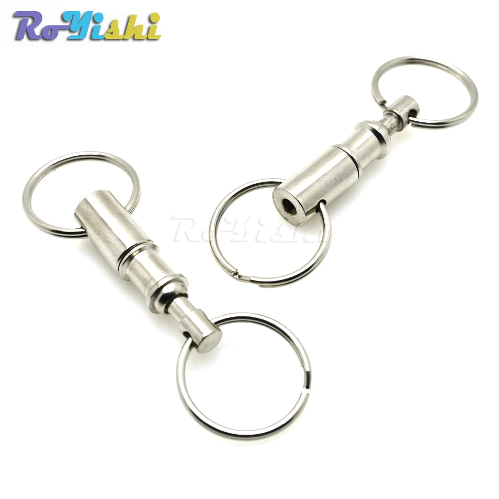 ATB 6 Metal Key Ring Detachable Pull Apart Keyring Keychain Quick Release Break Away