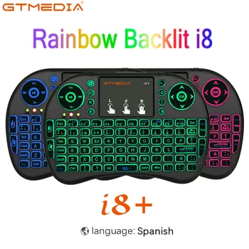 

Backlight i8 Mini Wireless Keyboard 2.4G English Russian, 3 Color Air Mouse With Touchpad Remote Control TV Box With Android