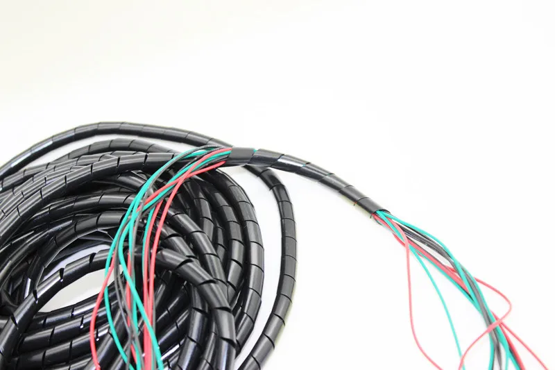 Бесплатная доставка диаметр 8 мм 33ft. (10 м) спиральный кабель Провода Обёрточная бумага трубка PC Управление шнура 10 мм белый цвет для 3d