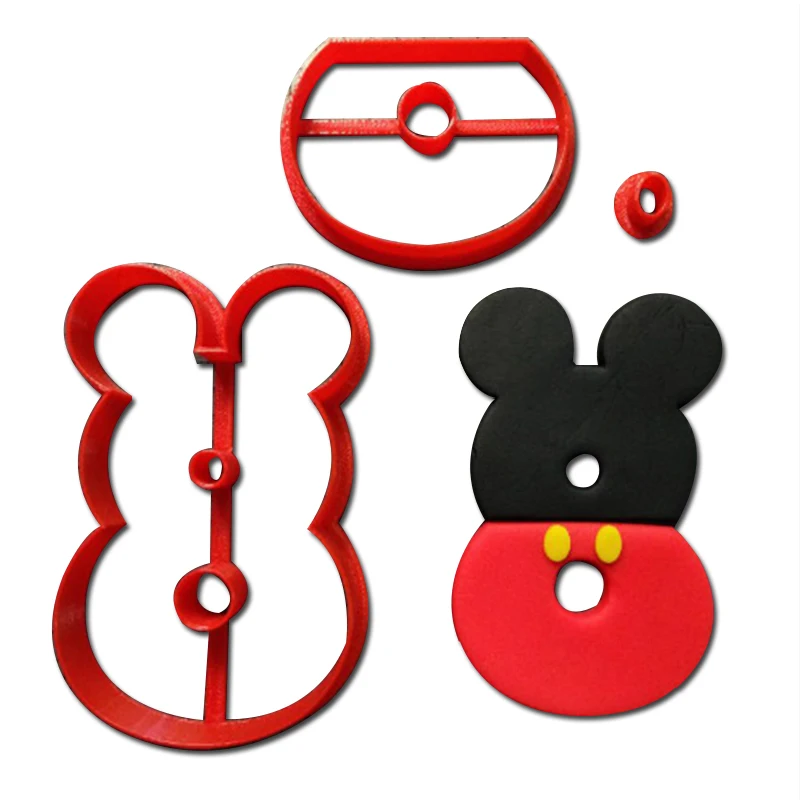 

Cartoon Mouse Number Cookie Cutter Set Four Five Eight one Nine Fondant Cupcake Top Mould 3D Printed Cake Decoration Tool